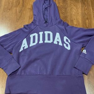 Like new purple cropped Adidas hoodie